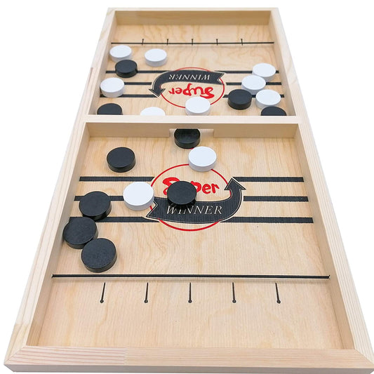 Table Hockey Fast Sling Puck Board Game-Essentiallivingco